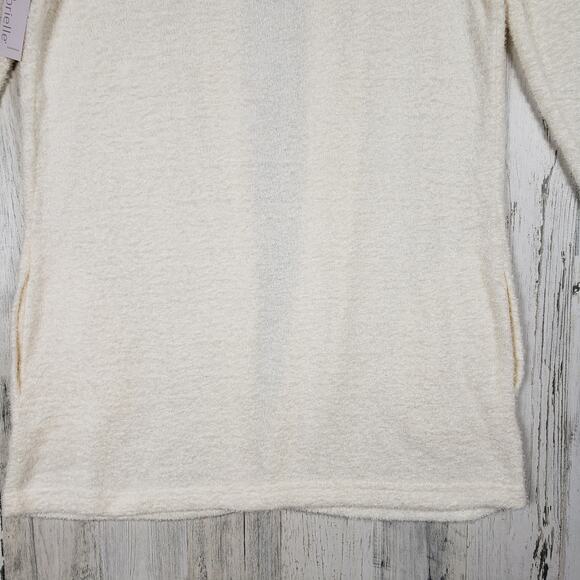 NWT Ambrielle Pristine Ivory Super Soft Open Front House Coat Women's Size Small - Picture 12 of 12